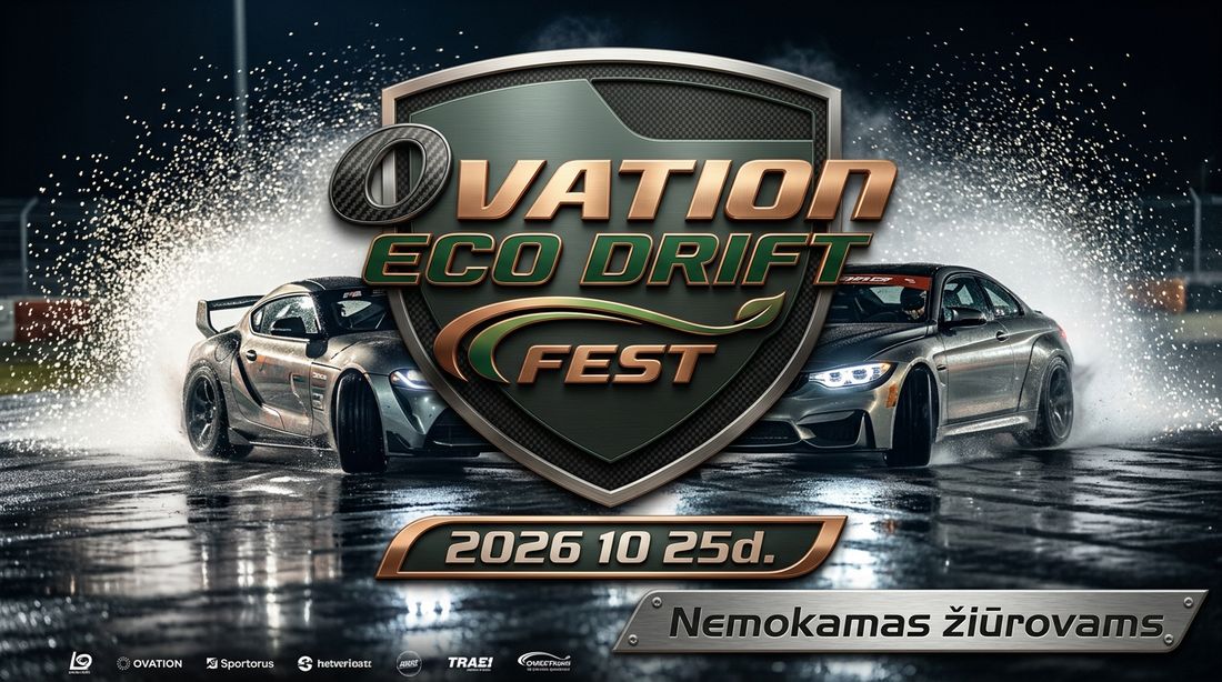 OVATION ECO DRIFT FEST / Drift Taxi – 25 October 2026, Vilnius, free for spectators